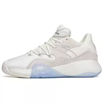 Anta Баскетбольные кроссовки Cement Bubble 1.0 KT Thompson White Chocolate Mousse с амортизацией, нескользящие, низкие, мужские, 912121608S-6 44.5