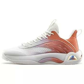 Anta Баскетбольные кроссовки Cement Bubble 2.0 Performance Non-Slip Low-Top мужские кроссовки белые фиолетовые оранжевые 112221610S-1 44.5