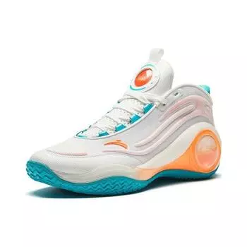 Anta Баскетбольные кроссовки Cement Bubble 4.0 Jelly Retro, нескользящие, износостойкие, средние, мужские кроссовки, синие, белые 912411604-4 41