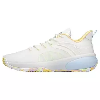 Anta Баскетбольные кроссовки Cement Nemesis Lightweight Air Bubble Series Performance, мужские кроссовки, белые, желтые, 112121606S-4 44.5