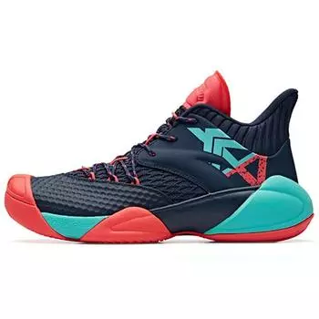 Anta Баскетбольные кроссовки Crazy Series из синтетической кожи, износостойкие, нескользящие, среднего размера, синие, красные, 11931605-3 44.5