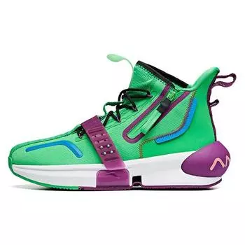 Anta Баскетбольные кроссовки Dragon Ball Super X Piccolo High-Top мужские кроссовки зеленые фиолетовые 112011619-5 43