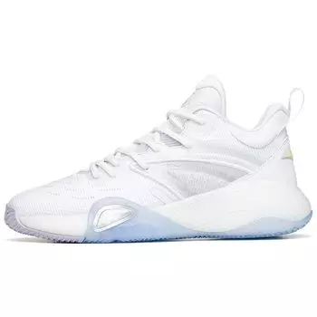 Anta Баскетбольные кроссовки Feather Cushioning Anti-Slip Durable Low-Top мужские кроссовки White Silver 112211602Q-6 44.5