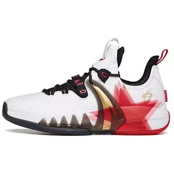Anta Баскетбольные кроссовки GH2 Five Stars с нескользящей подошвой, износостойкие, мужские, белые, красные, 112131103-5 44.5