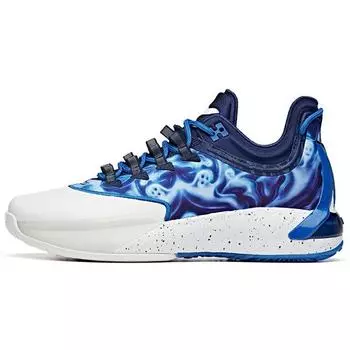 Anta Баскетбольные кроссовки Hayward GH1 Low Halloween с амортизацией, нескользящие, износостойкие, низкие, мужские, синие, белые 112041103-3 44.5