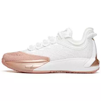 Anta Баскетбольные кроссовки Hayward GH1 Low Durable Non-Slip мужские кроссовки белые розово-золотые 112031103-3 39