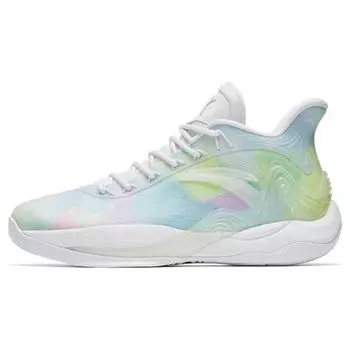 Anta Баскетбольные кроссовки Jianshan 2 с амортизацией, противоскользящие, износостойкие, поддерживающие, среднего размера, мужские, белые, речно-синие 112241601-3 44