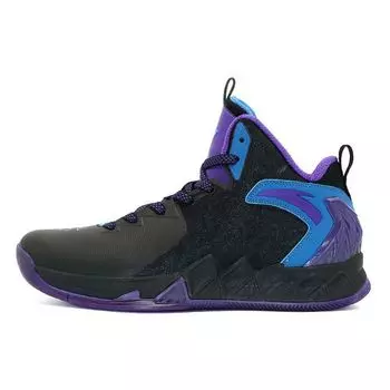 Anta Баскетбольные кроссовки KT2 Thompson Basketball Series Retro High-Top Performance для мужчин, черные, фиолетовые, синие, 112031102S-3 39