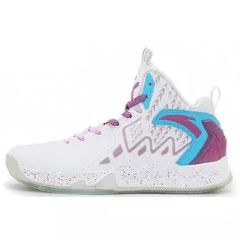 Anta Баскетбольные кроссовки KT2 Thompson с низким верхом, амортизирующие, нескользящие, износостойкие, мужские, белые, красные, синие 112031102S-2 40