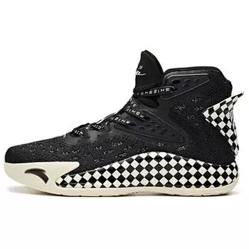 Anta Баскетбольные кроссовки KT5 Klay Thompson Chess High-Top мужские кроссовки черные белые 112011101-10 44.5