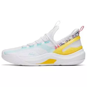 Anta Баскетбольные кроссовки KT Fly Non-Slip, износостойкие, низкие, мужские, белые, желтые 112321606-5 40