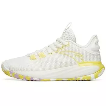 Anta Баскетбольные кроссовки Light Bubble 2 с низким верхом, износостойкие, нескользящие, мужские, цвета слоновой кости и белого 112221616-3 43