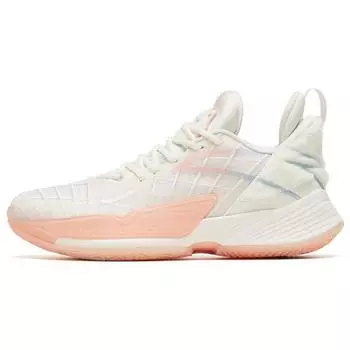 Anta Баскетбольные кроссовки Light Crazy 3 Samoyed Shock Absorbing Non-Slip износостойкие с низким верхом женские баскетбольные кроссовки белые розовые 112241108-3 40