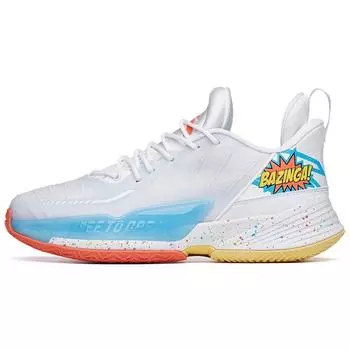 Anta Баскетбольные кроссовки Light Crazy 3 Shock Absorbing Non-Slip Mid-Top мужские белые синие 112221608-4 43