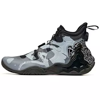 Anta Баскетбольные кроссовки Star Series Xiyue из искусственной кожи с амортизацией, нескользящие, износостойкие, с высоким берцем, мужские, черные, серые 112031818A-2 41