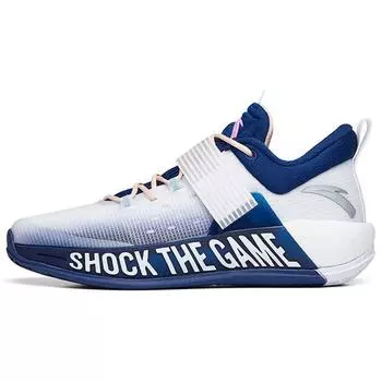 Anta Sweep 4 Прочные Дышащие Низкие Баскетбольные Кроссовки Мужские кроссовки Белый Синий 112231608-2 44.5