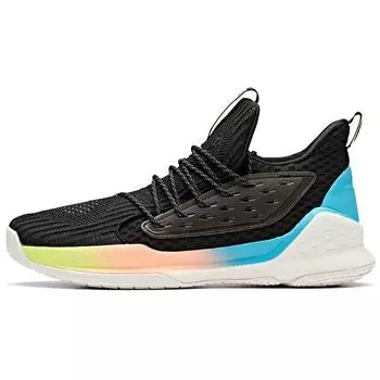 Anta Баскетбольные кроссовки Water Flower 1 с амортизацией, нескользящие, износостойкие, дышащие, низкие, мужские, цвет черный, синий 11921690-4 44.5