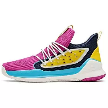 Anta Баскетбольные кроссовки Water Flower 1 Thompson KT Mid Top для мужчин, розовые, синие, 11921690-8 42