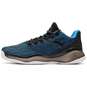 Anta Баскетбольные кроссовки Yulong Series Low-Top с амортизацией, мужские кроссовки, черные, синие 11831188R-4 39