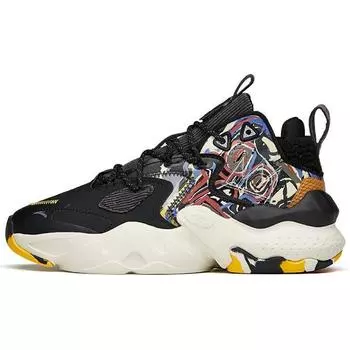 Anta Basquiat X Da Dao Wei Feng 2.0 Collaboration Амортизирующие Нескользящие Прочные Кроссовки Среднего Верха Для Папы Черно-Белые Граффити 112148080-10 40