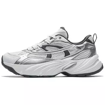 Anta Bear Shoes Trendy Thick Sole Height Increasing Lightweight Low Top Casual Shoes Women Casual Shoes Gray Silver 922438809-1 36