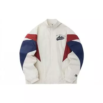 Anta Бейсбольная куртка Lifestyle Series Color Block Letter на молнии, унисекс, куртка Stone-White 152338601-1 XXXL