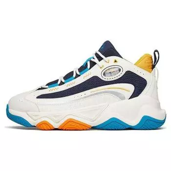 Anta Big Shark Trendy Shock Absorbing Non Slip Wear Resistance Mid Top Dad Shoes Men Shoes White Blue 112148090R-2 40