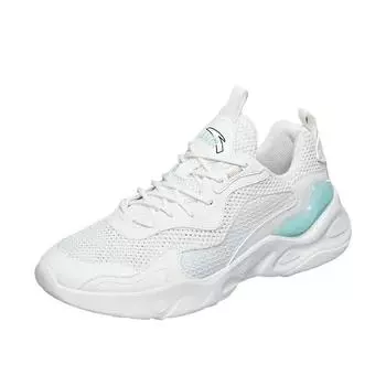 Anta Breakthrough Comfortable Versatile Non-Slip Wear-Resistant Breathable Low-Top Casual Shoes Women sneaker White Blue 122438863R-1 40