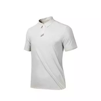 Anta Breathable Comfortable Color Block Short Sleeve Polo Shirt Men tops Chalk-White 152437115-4 L