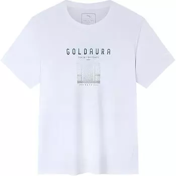 Anta Breathable Comfortable Knitted Short Sleeve T-Shirt With Letter Print Men Tops Pure-White 152437111-1 XL