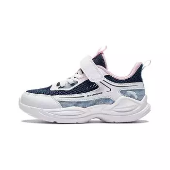 Anta Breathable Lightweight Low-Top Kids Running Shoes Kids Sneakers White Blue Pink A322429977-1 28