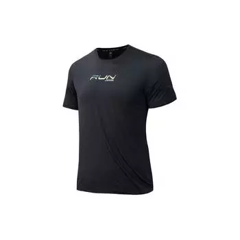Anta Breathable Round Neck Sports Short Sleeve T-Shirt Men Tops Basic-Black 152425104-4 S