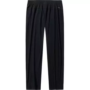 Anta Дышащие прямые высокоэластичные однотонные трикотажные спортивные брюки мужские низы черного цвета 152431330S-1 M