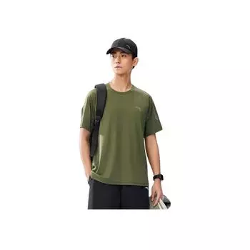 Anta Breathable Versatile Casual Short Sleeve T-Shirt With Letter Round Neck Unisex Tops 952525109-3 S
