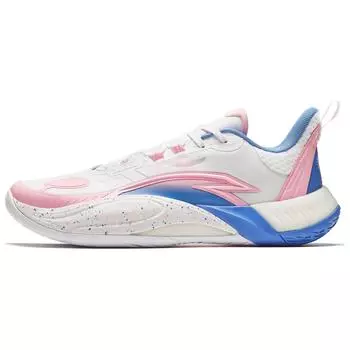 Anta Bubble Bounce 2 Bubble Gum Shock Absorbing Durable Low Top Basketball Shoes Men sneaker White Pink Blue 912421608Q-3 42