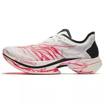 Anta C10 Pro Heartbeat Colorway Comfortable Shock Absorption Non-Slip Low-Top Running Shoes Men sneaker White Red 112455568-2 40
