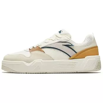 Anta C37 Series Comfortable Lightweight Low-Top Skate Shoes Men Sneakers Beige Brown 912438037-2 40