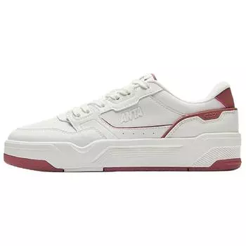 Anta C37 Series Fashion Versatile Casual Slip-Resistant Shock-Absorbing Durable Low-Top Skate Shoes Women sneaker Red White 122538022-7 37.5