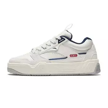 Anta C37 Series Simple Comfortable Slip Resistant Durable Low Top Skate Shoes Women Skate Shoes White Blue 922448081-3 37.5