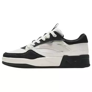 Anta C37 Series Thick Sole Height Increasing Non-Slip Wear-Resistant Low-Top Skate Shoes Men sneaker Black White 912338003-3 39