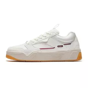 Anta C37 Series Trendy Casual Non-Slip Shock Absorbing Wear-Resistant Low-Top Skate Shoes Men Sneakers White Red 912448081-4 39