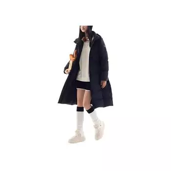 Anta Casual Comfortable Hooded Zipper Down Jacket Women Outerwear Black 962447905-2 L