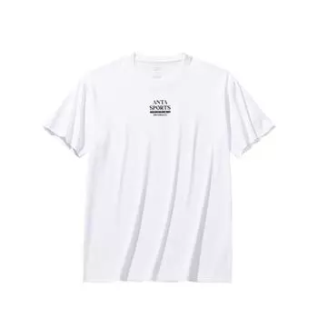 Anta Casual Comfortable Loose Letter T-Shirt Men Tops Snow-White 152538123-1 M