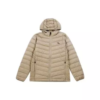 Anta Casual Logo Print Пуховик с капюшоном Мужские куртки Ледниково-серый 152146904-1 XS