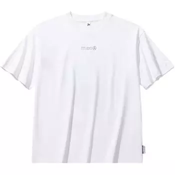 Anta Casual Loose Fit Letter Print Round Neck Short Sleeve T-Shirt Women Tops 162528112-1 M