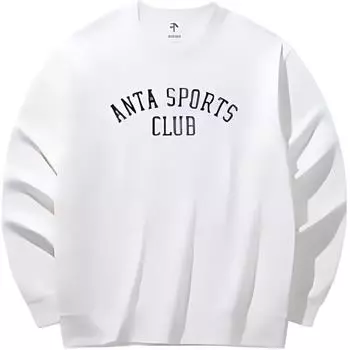Anta Casual Round Neck Pullover Sweatshirt Men tops Paper-White 152448706N-1 XL