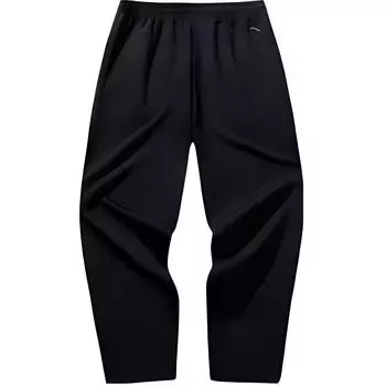 Anta Casual Simple Solid Color Straight Leg Knitted Sports Pants Men bottoms Black 152441313-2 L