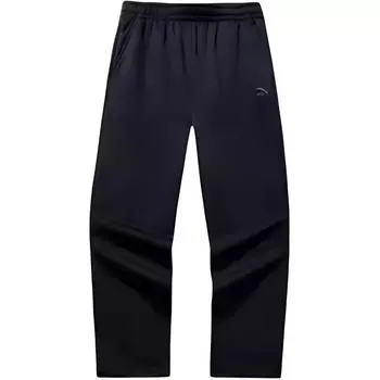Anta Casual Simple Solid Color Straight Leg Warm Knitted Sports Pants Women bottoms Basic-Black 162448325RN-2 M