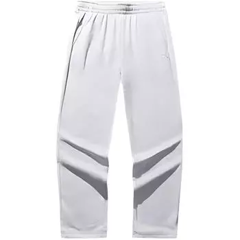 Anta Casual Simple Solid Color Straight Leg Warm Knitted Sports Pants Women bottoms Gray 162448325RN-3 S