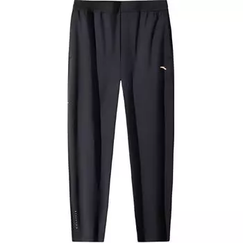 Anta Casual Simple Solid Color Straight Leg Elastic Fleece Knitted Sports Pants Women bottoms Black 162447511N-1 XL
